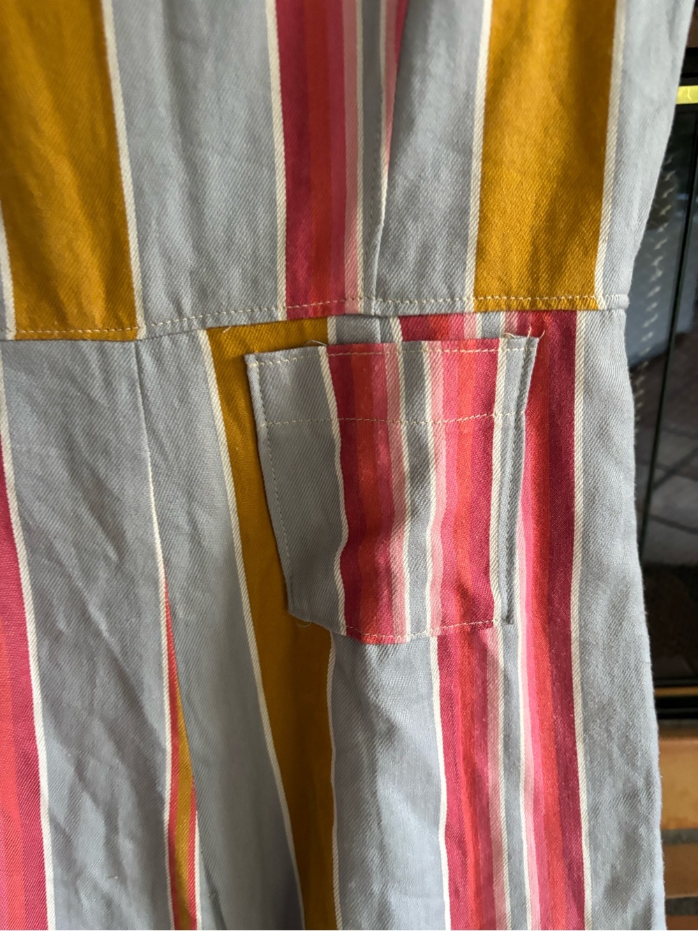 Forgotten Saints one of a kind jumpsuit handmade with striped vintage fabric - Picture 9 of 9